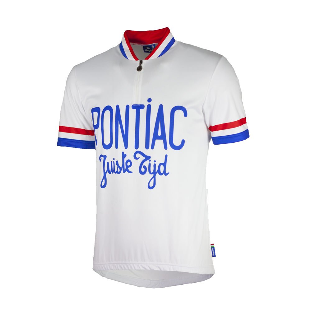Rogelli Pontiac Fietsshirt - Korte Mouwen - Heren - Wit - Maat 2XL