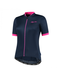 Rogelli Essential wielershirt korte Mouwen blauw/ roze dames