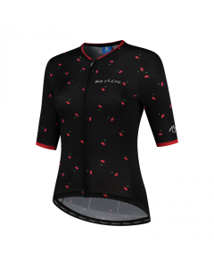 Rogelli fruity wielershirt korte Mouwen zwart/ rood