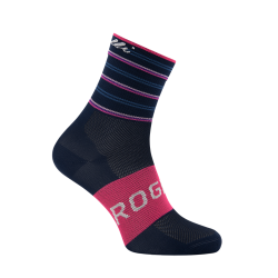 Rogelli Stripe sokken blauw/roze