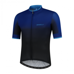 Rogelli Horizon wielershirt korte Mouwen zwart/ blauw