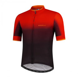 Rogelli Horizon wielershirt korte Mouwen zwart/ rood/ oranje