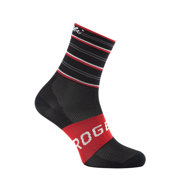 Rogelli stripe sokken zwart/rood