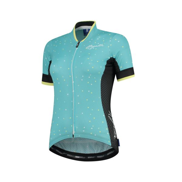 Rogelli Delta wielershirt Turquoise/Geel