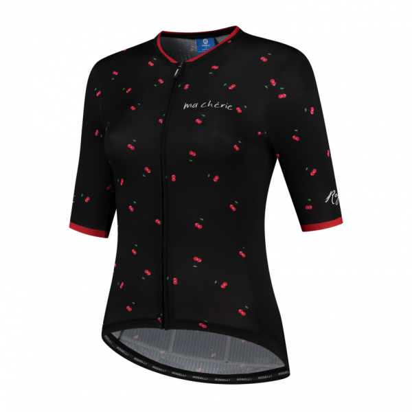 Rogelli fruity wielershirt korte Mouwen zwart/ rood