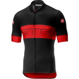 De wielerkleding specialist Castelli prologo VI wielershirt zwart rood